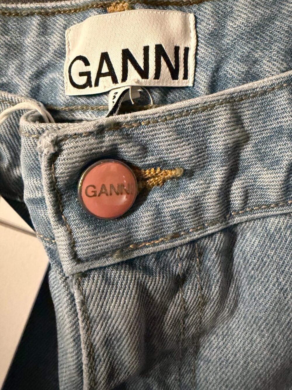 GANNI Misy Cropped High-Rise Straight-Leg Jeans